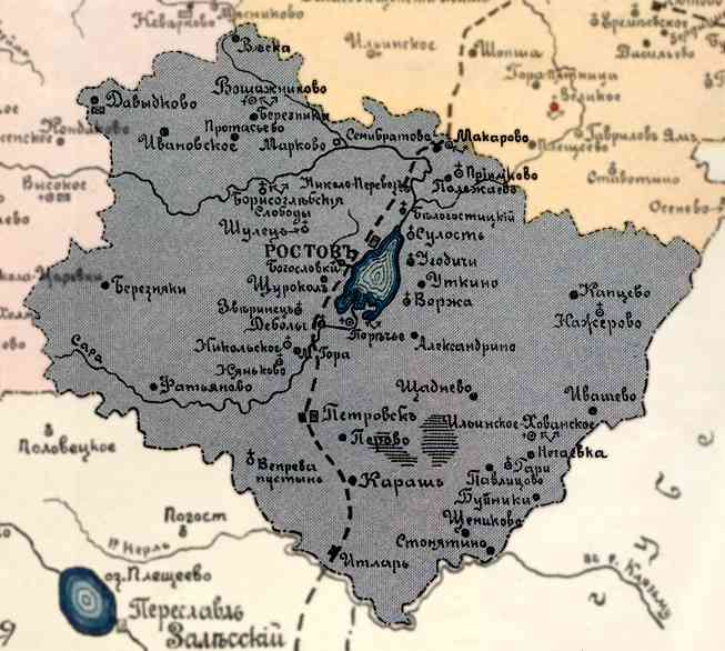 Карта Ростовского уезда Ярославской губернии