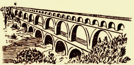 древний акведук из бетона